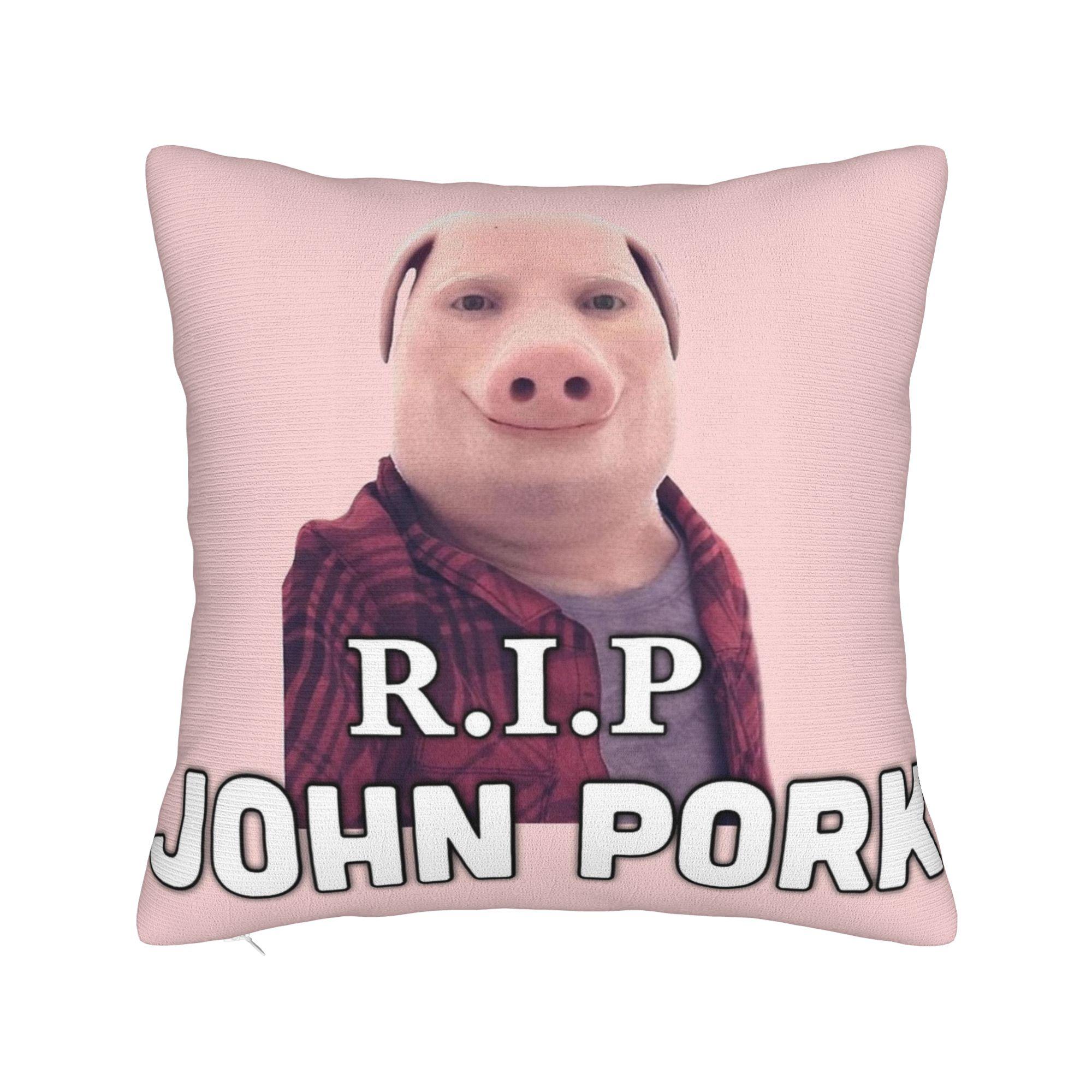 Наволочка John Pork Is Calling Графическая Наволочка Для Дивана Диванчика Спальни Ретро Модные Наволочки 12x12Inch