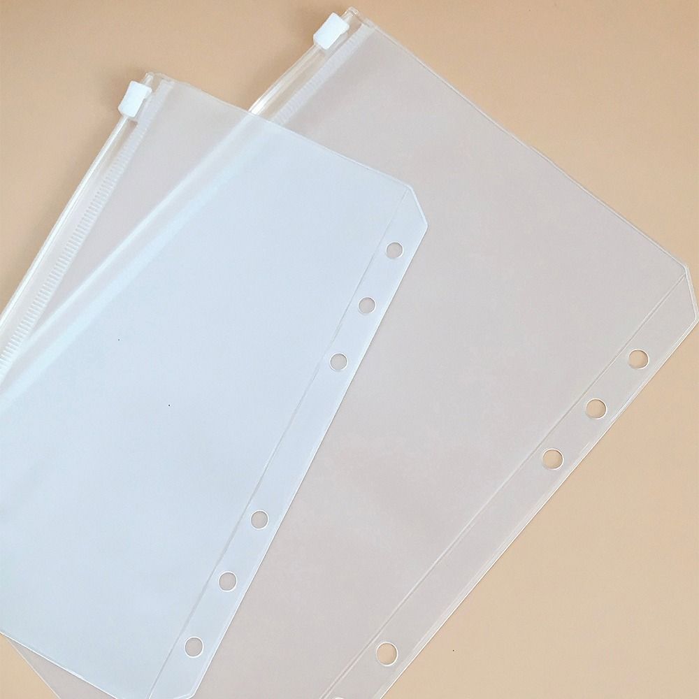 PVC Loose-leaf Notebook Inner Bag Frosted Waterproof Loose-leaf Zipper Bag A4/A5/A6/A7/B5 Binder Storage Pockets School Office