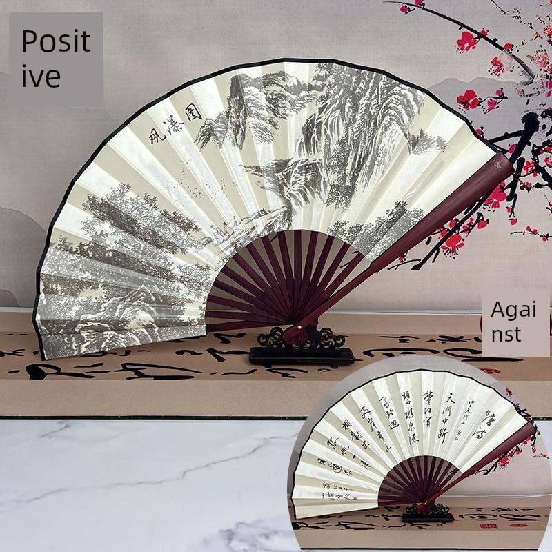 Silk Cloth Fans, Blank Folding Fans, , Custom Drawing and Calligraphy Fans, Men's Chinese Style, Ancient Style, Advertising, Calligraphy Fan, White
