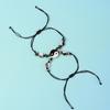 2X Matching Yin Yang Tai for Chi Bracelet Set Hand Woven Adjustable Bracelets for Creative Jewelry Gift for Relatives Lo