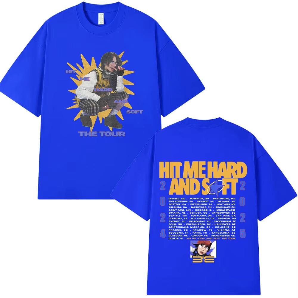 Billie Eilish  Hit Me Hard and Soft The Tour Live In 3D Tshirt 2026 Summer Unisexs Womens Cotton Oversized Tshirt Y2K