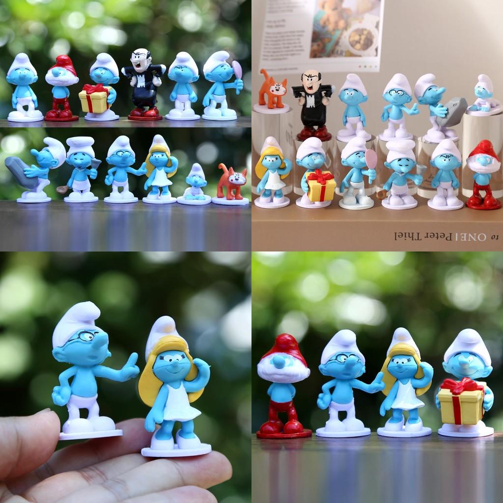 Puffi Personaggio Giocattolo Figurine in PVC Edizione da Collezione Decorazione per la Casa Per Bambini