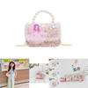 Charming Children's Mini Bag With Soft Polyester Material And Lovely Pearl Accents