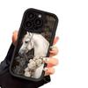 Flower White Horse for Apple 15 Mobile Phone Case Iphone12promax Set 14/13/11/XR Emery 16