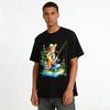 Warm Parent Child Fishing Time Print Casual T-Shirt Pure cotton T-shirt