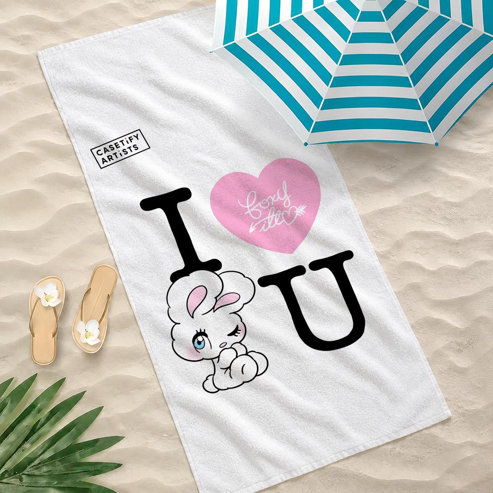 Illustration Foxy Illustration Towel Microfiber Beach Towel Quick Dry Absorbent Soft for Swimming Yoga Resort Travel Camping