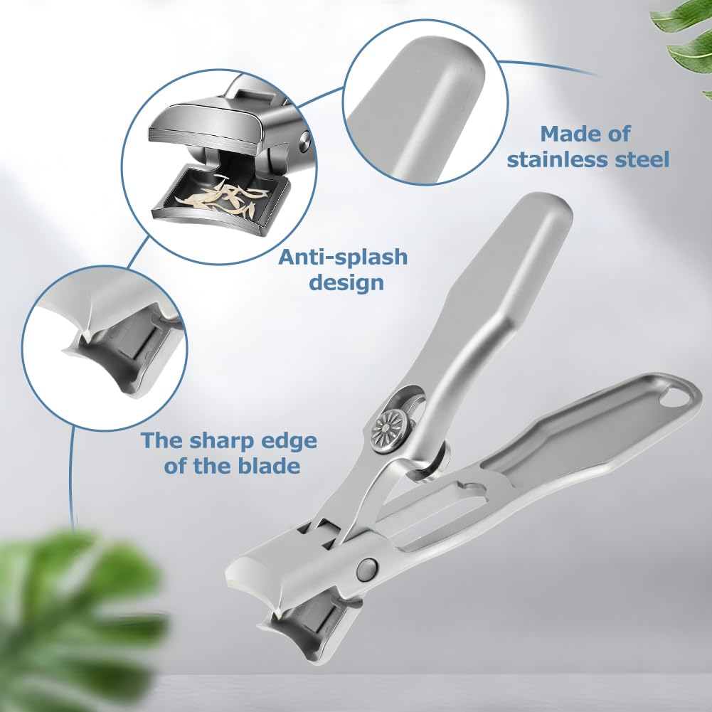 Cortauñas alemanas, Cortauñas alemanas de acero inoxidable ultra afiladas nuevas de 2025 para hombres, Juego de cortauñas alemanas con lima de uñas