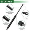 Motoforti 350mm/13.78" Gas Struts with 800N Gas Springs, Black Carbon Steel, 2 Pieces, for RV Toolbox Lids, Storage Boxes, and Cabinet Doors