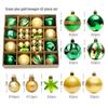 44-Piece Christmas Tree Decoration Set: 6cm Colorful PVC Hanging Balls
