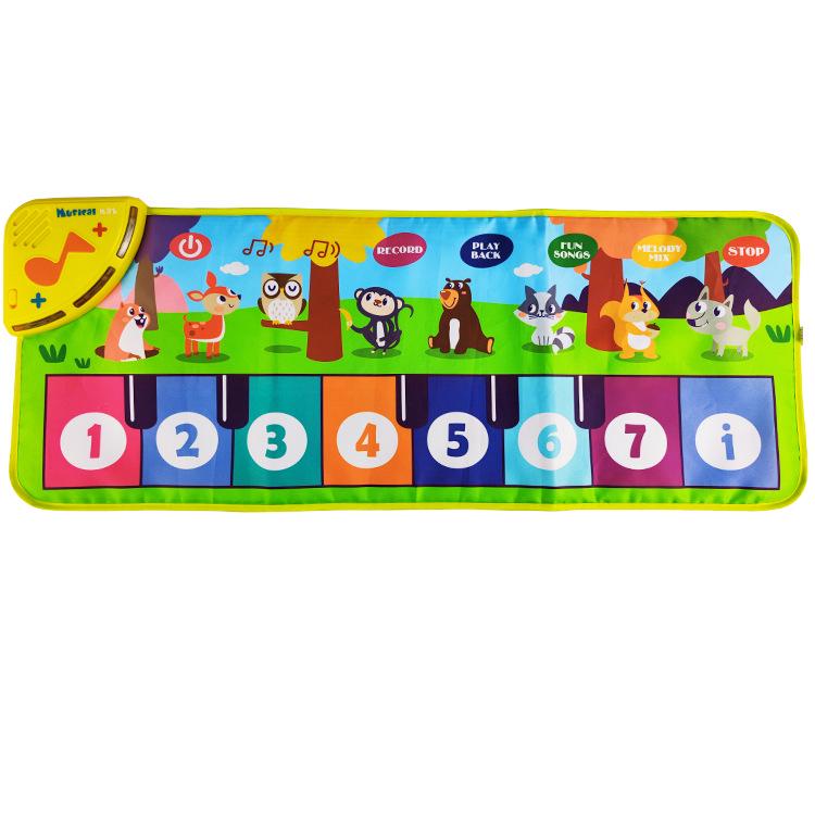 Animal Piano Mat: Children's Musical Education Blanket - English Version