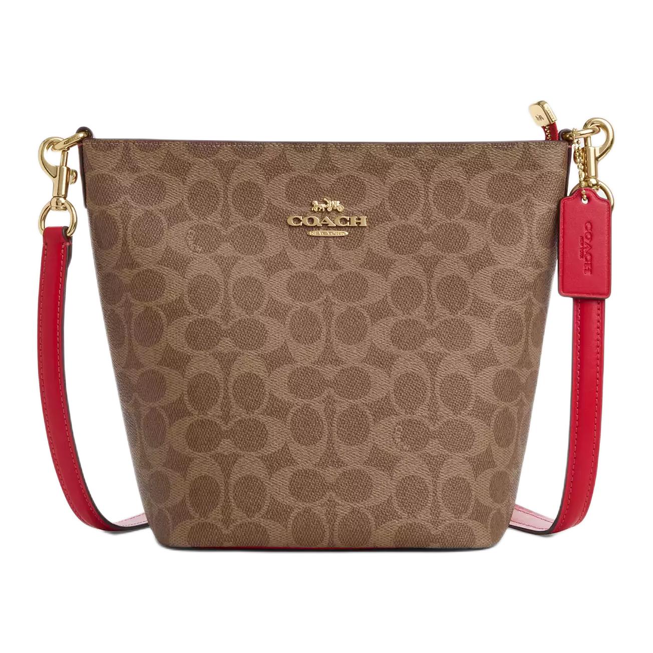 

Coach Logan 25 Logo Zip Closure Coated Canvas And Leather Crossbody Shoulder Bag Medium Women bags CCL33-IMYGS Basic Set (Bag+Dust Bag)