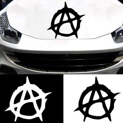 Unikalna naklejka na szybę karoserii w stylu anarchii Odblaskowa naklejka Akcesoria dekoracyjne