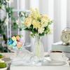New Transparent Plastic Flower Vase Hydroponic Bouquet DIY Supplies Striped Vases Home Desk Decor Decorative Vase