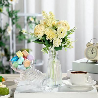New Transparent Plastic Flower Vase Bouquet DIY Supplies Hydroponic Plants Pot Home Desk Decor Flower Arrangement Container