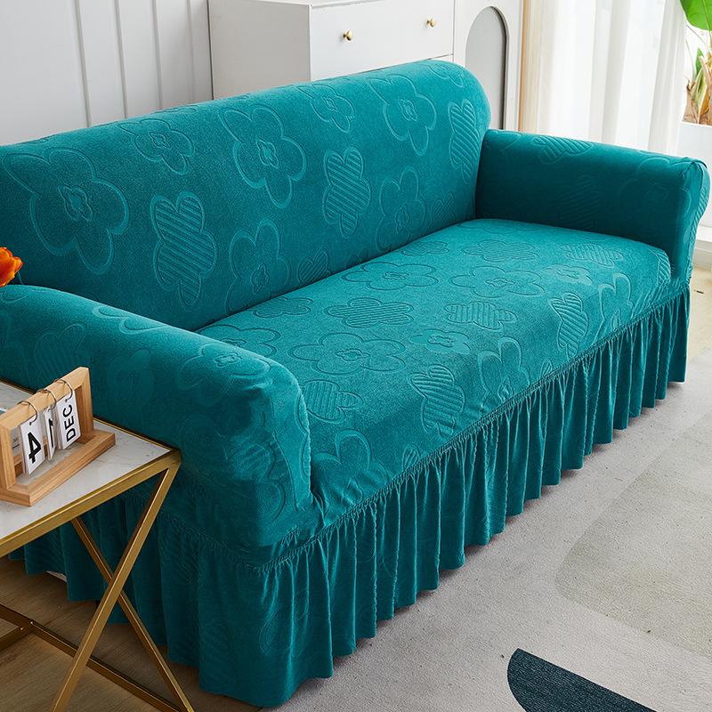 Thickened skirt jacquard sofa cover All-inclusive cover Full cover Sofa cover Universal non-slip and dust-proof sofa cover Clearance