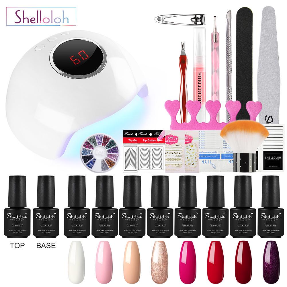 Buy SHELLOLOH Nail Varnish Kit 7ml Gel Nail Polish 8 Colors Gel Varnish