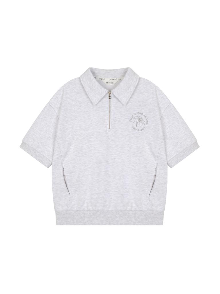 NITINA Recycle Collared Zip-Up Sweatshirt M/G