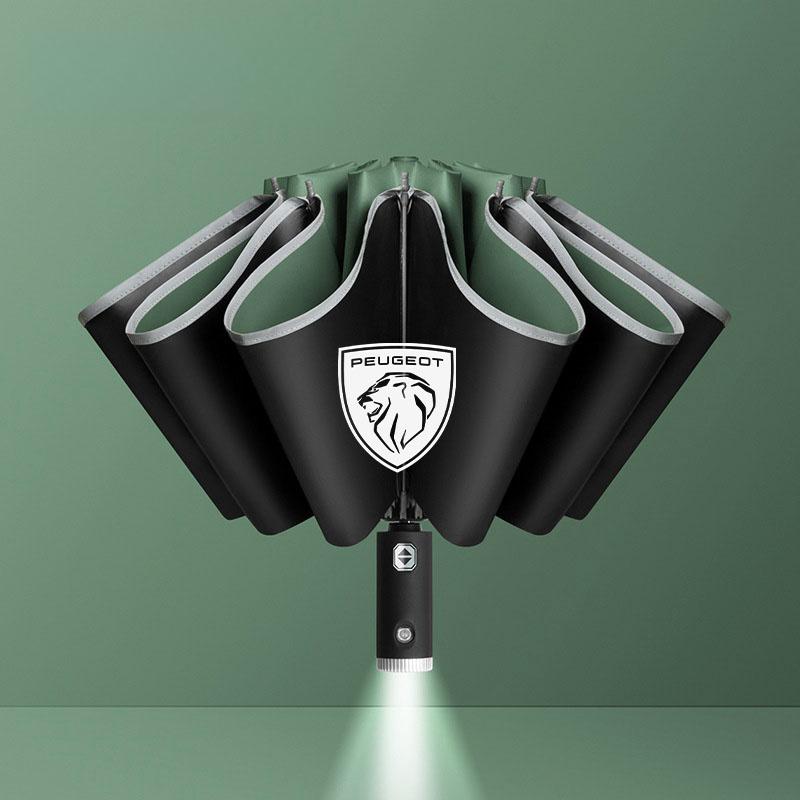 For Peugeot GT LINE RCZ 2008 3008 5008 307 308 508 R Car Automatic Folding Sun Protection Umbrella Reflective Sunshade Accessories
