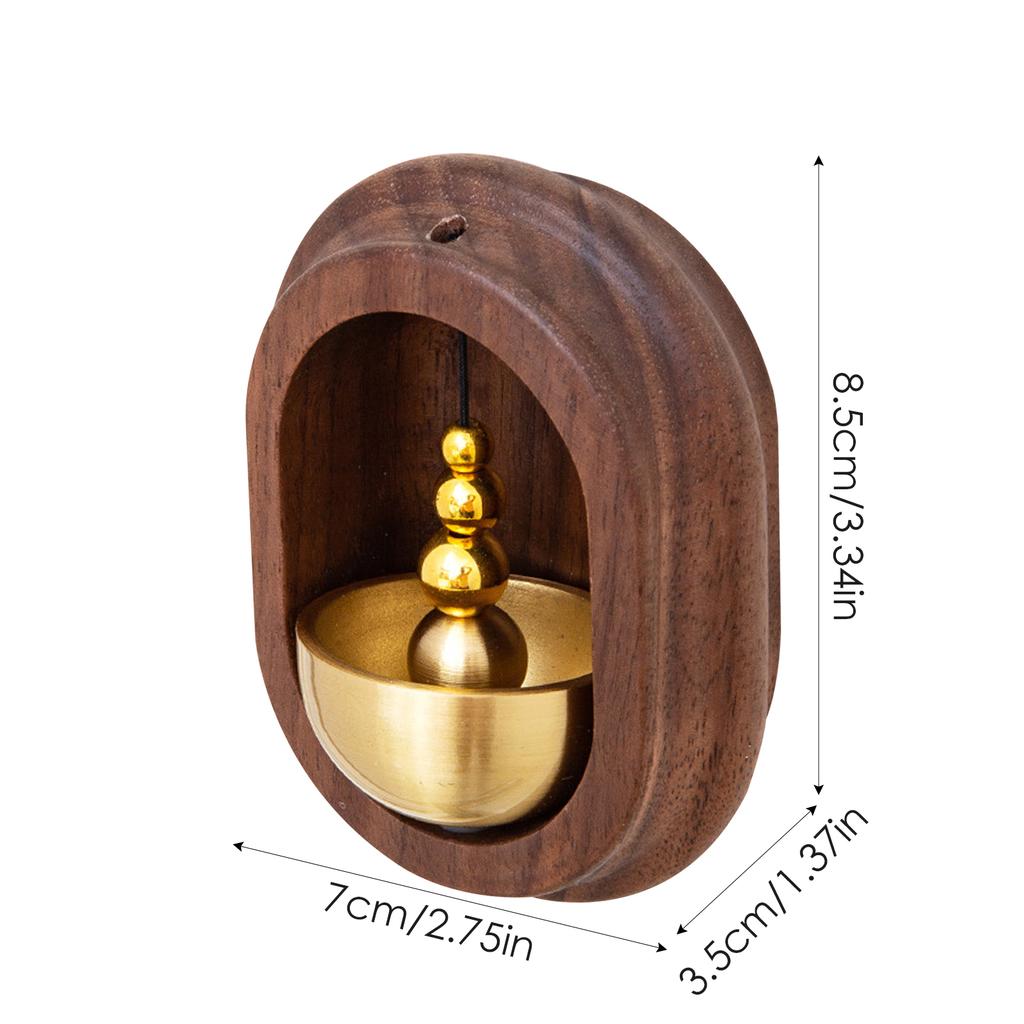 Door Opening Chime Magnetic Attached Doorbell Door Opening Chime Front Door Ornaments Hangings Decoration Wooden Brass Magnetic