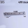 304 Stainless Steel Multi-hole Rectangular Nut for Aluminum Profiles, Square Double Hole, Available In Sizes M4, M5, M6