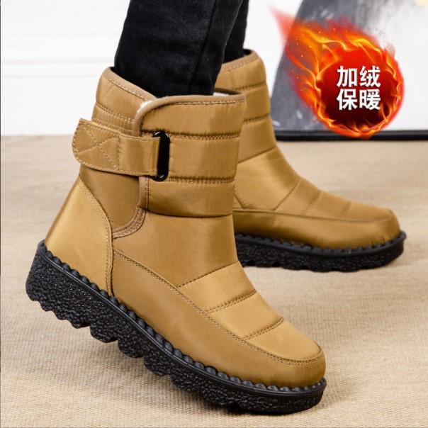 22 neue Außenhandel warme Damen Schneestiefel Damen Klettverschluss wasserdicht Europäische Größe 44 Damenstiefel lässige Damenschuhe