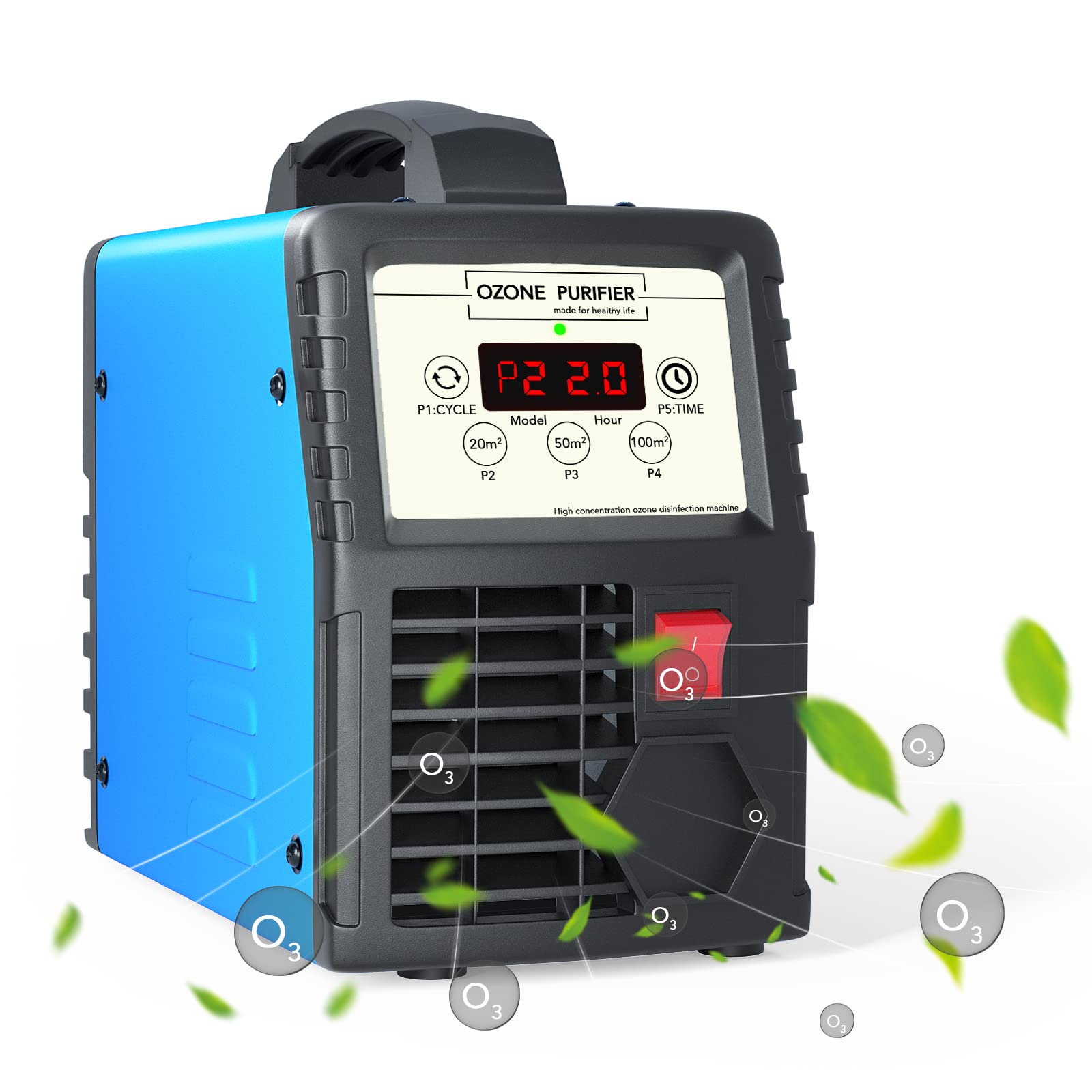 

Ozone Air Powerful Deodorizing and for and Covers Includes Japanese PSE Certified 10,000mg/h Generator, Commercial/Home Purifier, Sterilizing, Homes, синий