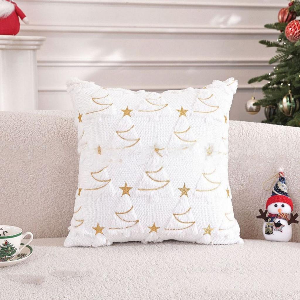 Merry Christmas, Throw Pillow Cover, Winter Holiday, Cushion Cover Sofa Decoration, Christmas Tree