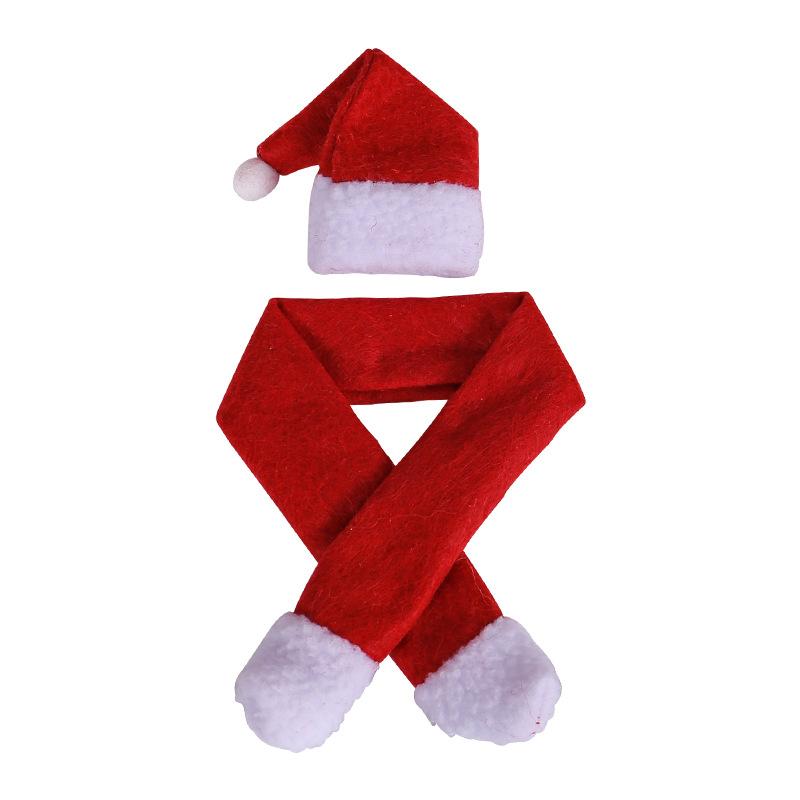 Christmas Creative Household Items Non-woven Scarf Hat Wine Bottle Decoration Christmas Wine Bottle Set Decoration