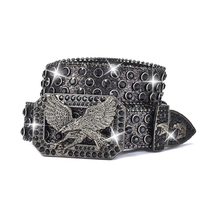 Grunge Studded Waist Chain Stunning Rhinestones Waist Ceinture Unisex Belt