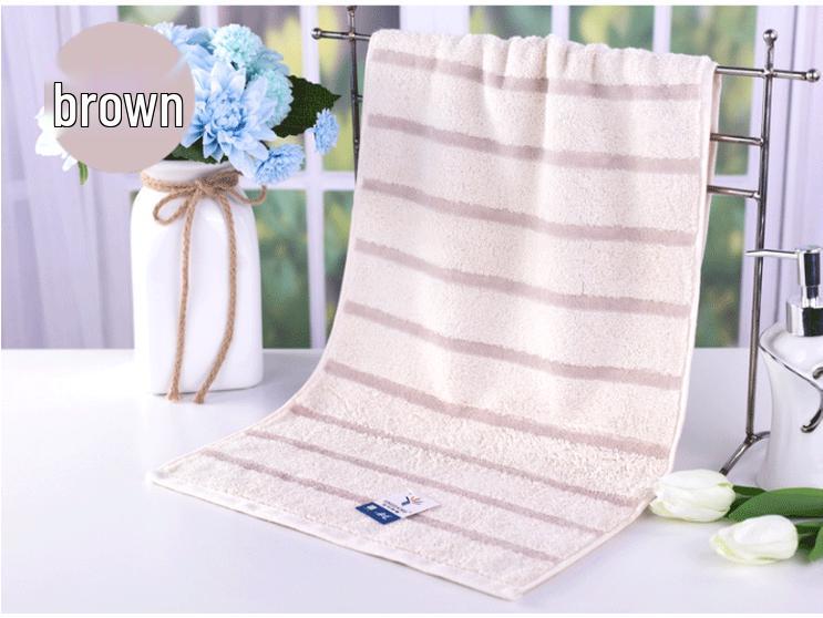 Golden Number Cotton High-Low Pile Check Face Towel - Soft, Absorbent, Couple & Family Style