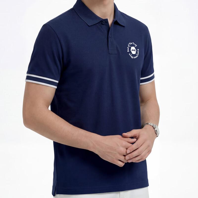 JEEP Men's Loose-Fit Cooling Polo T-Shirt