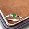 Natural Fire Ruby Thin S925 Silver Ring with Small Diamonds and Twisted Band - Elegant Women's Colored Gemstone Jewelry