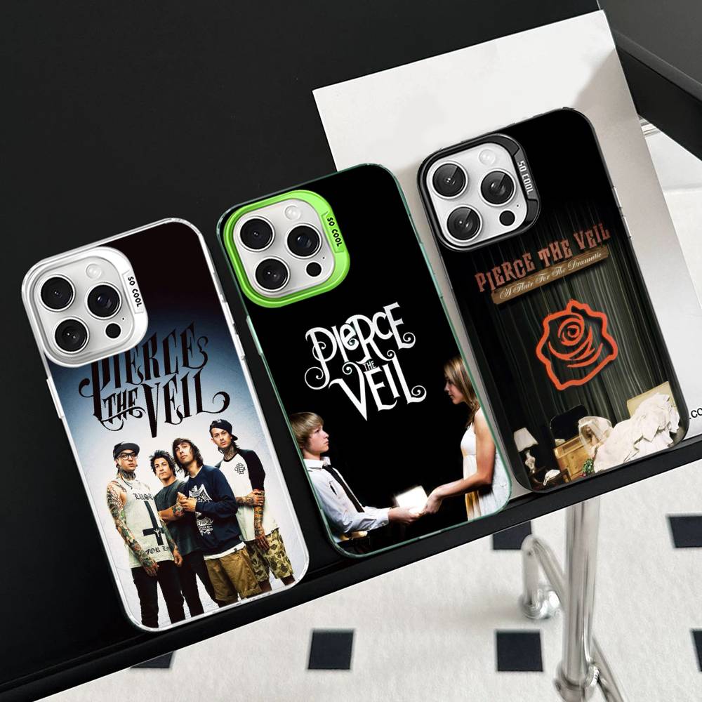 P-Pierce The Veil Band Phone Cases For iPhone 17 16e 15 14 13 12 11 Plus Pro Max ProMax Colorful Covers