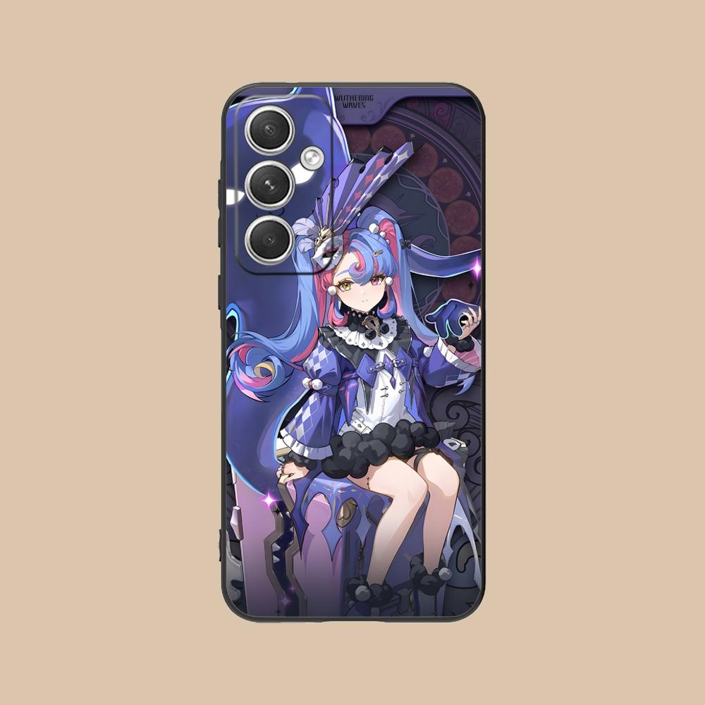 Wuthering Waves Roccia Phone Case for Samsung Galaxy S26 S25 S24 S23 S22 S21 S20 Note20 Plus FE Ultra Colorful Cover Cellphones