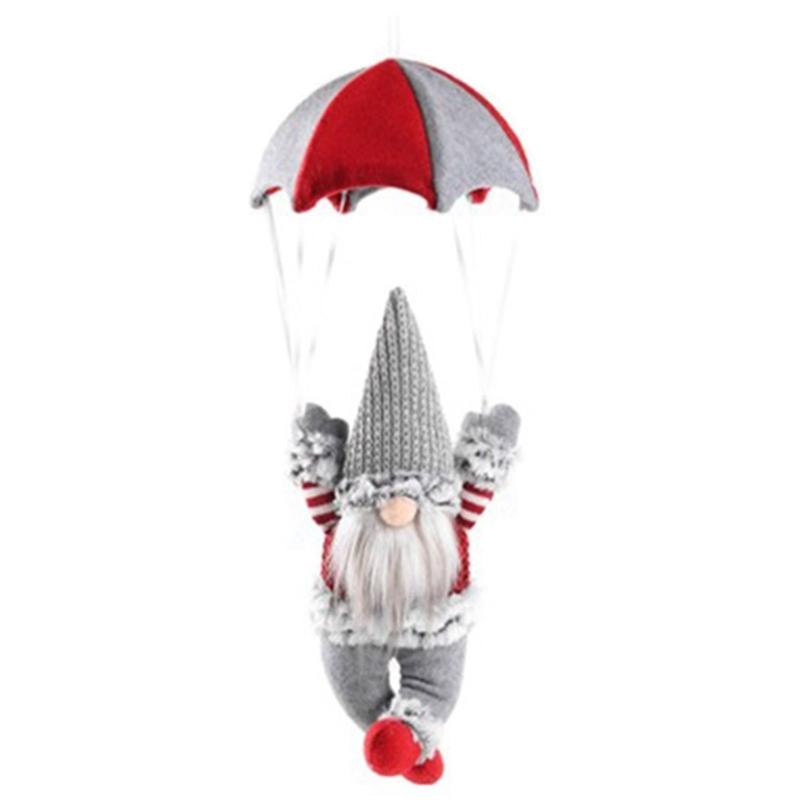 Gnome Figurine Skydiving Gnome Doll On The Table Shelf Desktop Parachute Tomte Plush Gnome Gifts Themed Tree Decor