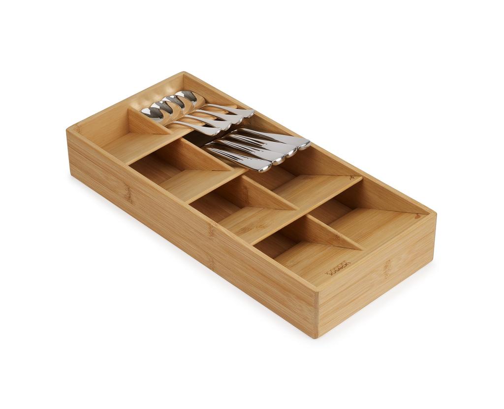 Joseph Joseph DrawerStore Large Compact Cutlery Drawer 8 Holds 48 Cutlery Bamboo 851697 Organizer, Compartments, Pieces, [Authentic]