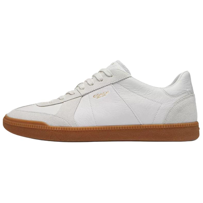 

Coach Ellis Suede Round Toe Lace-Up Low-Top Sneakers Men Sneakers White CAQ34-OPI 42.5