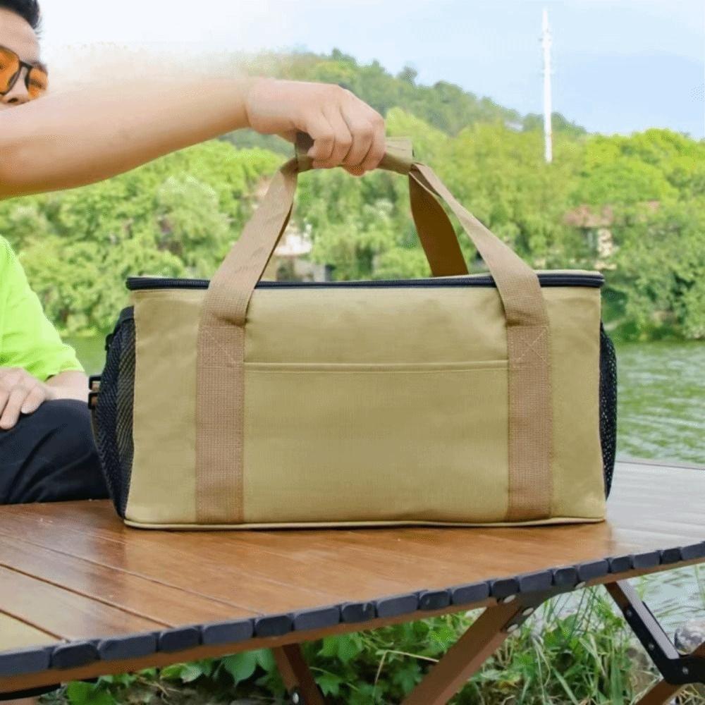 Portable Design Large Capacity Bag Waterproof Travel Tableware Bag  Outdoor Activities