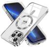iPhone 13 Pro Max Case, Electro MagSafe, Silver + Screen Protector