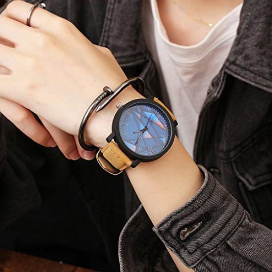 ZooooM Wristwatch Creative Design Quartz Fashion Casual Gift Present for Men and Women (Brown Numbers) ZM-WATCH2455-SUBR