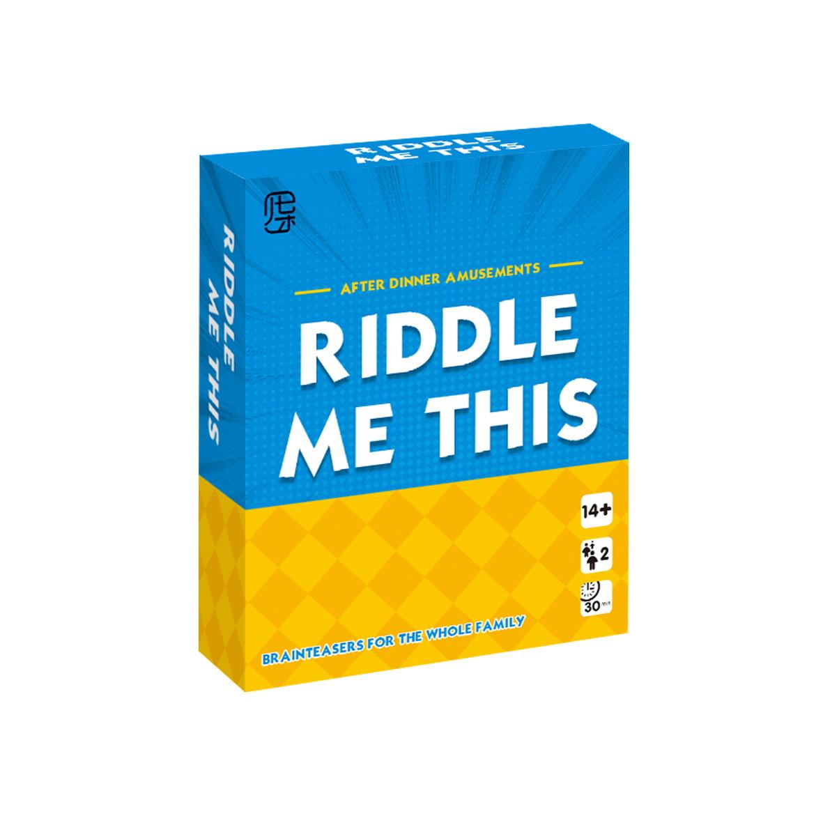 Riddle Me This Brain Teaser Card Game for 3-5 Players Family Strategy Party Games