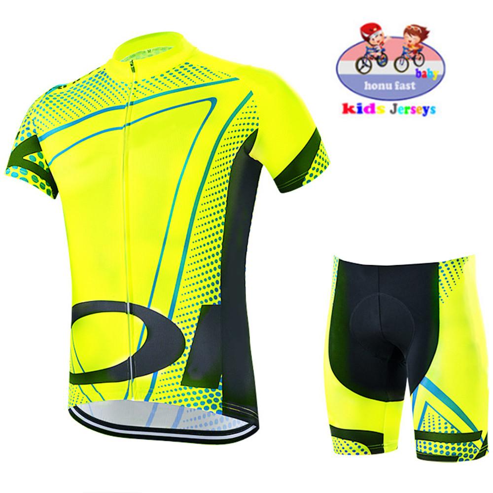 2026 Summer Breathable Cycling Suit Set Kids Bike Suit Short Sleeve Quick Dry Breathable Boy Outdoor Riding Bike MTB Clothing Cycling Jersey
