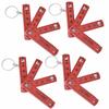 4PCS ABS Folding Ruler Double Sided White/Red/Green Inch Metric Measuring Tool Portable Mini Foldable Ruler Carpentry Work