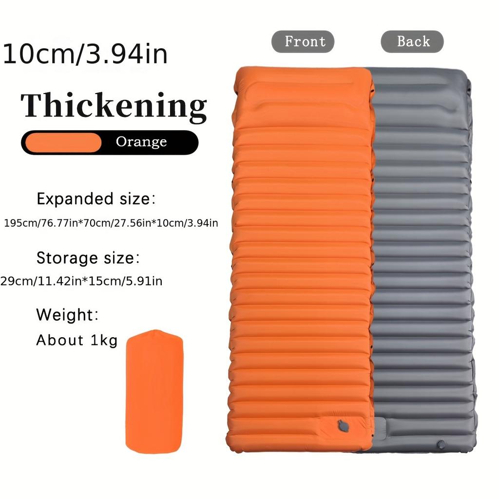 New 10Cm Thick Sleeping Mat, Ultra Light Self Inflating Air Cushion, Splicing Bed, Beach Picnic Mat, Camping Tent Air Cushion