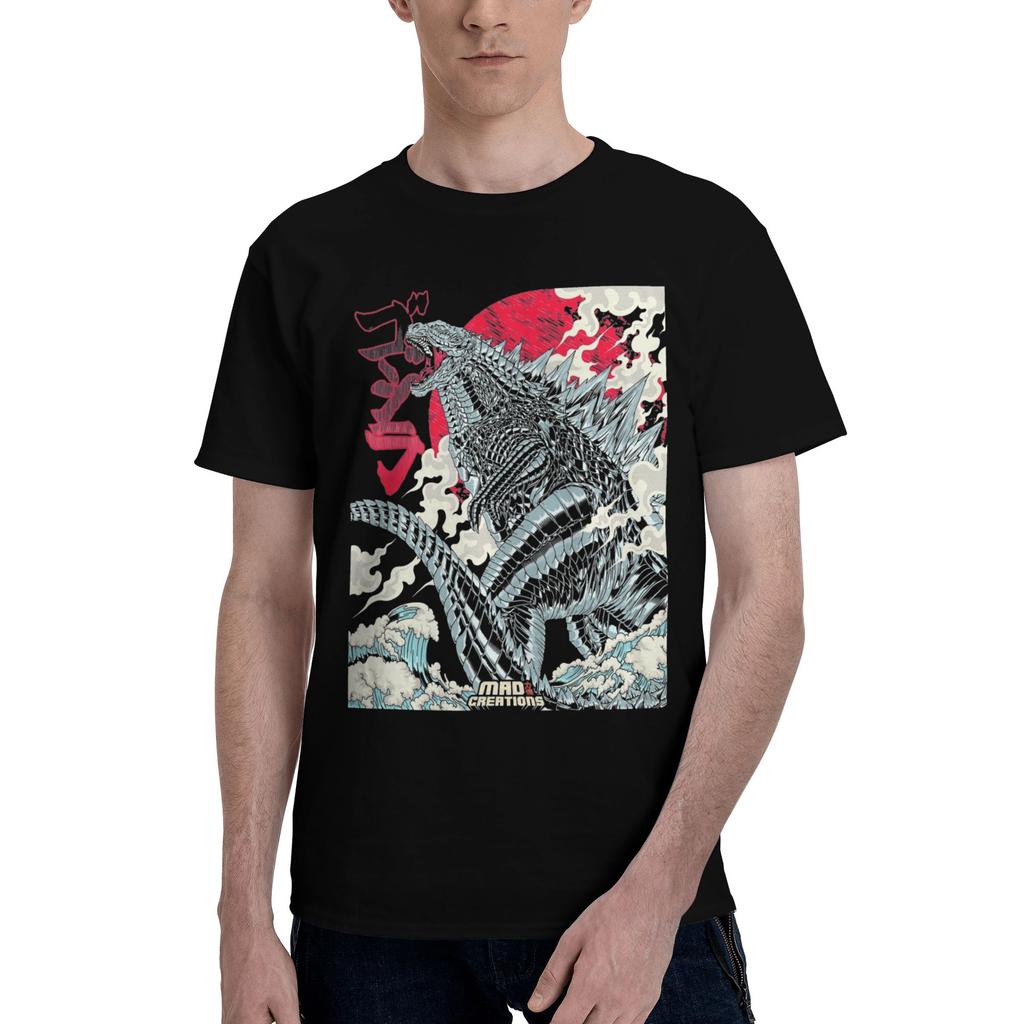 Men Cool Monster GGodzillas T Shirts Japan Monster Movie Cotton Clothes Novelty Short Sleeve Round Neck Tees TShirt