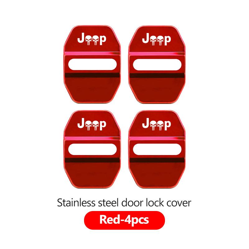 Car Door Damping Cushion Door Lock Buckle Door Protective Cover For Jeep Cherokee Patriot Liberty Wrangler JK JL Commander