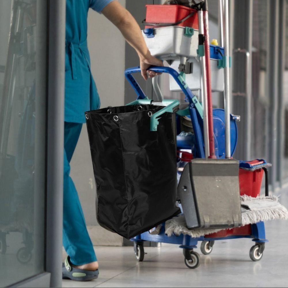 Waterproof Housekeeping Rubbish Holder Large Capacity Hotel Garbage Bag Janitorial Cart Bag Home