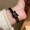 Sweet and Cool Niche Design Small Cat Knitted Bracelet - A Romantic Gift for Couples, Featuring A Monster Theme.