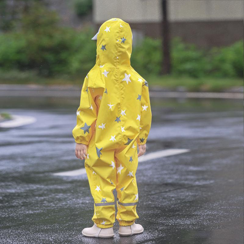 Kulings Kids' Full-Body Raincoat for Kindergarten - Unisex Outdoor Protection.