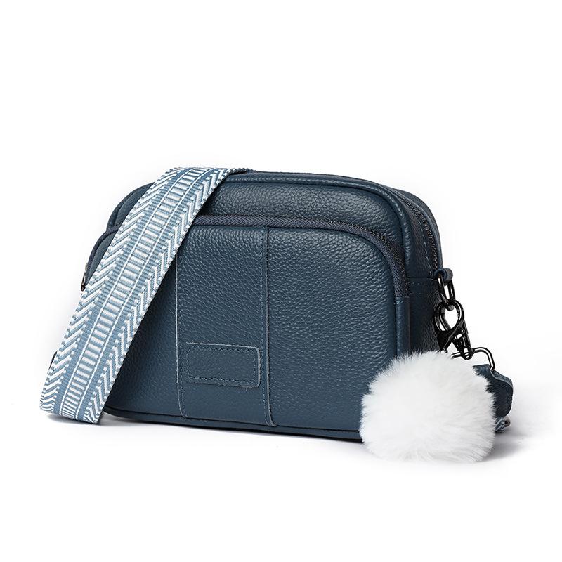 Leather Women'S Bag Trendy And Simple Shoulder Messenger Bag First Layer Cowhide Small Square Bag